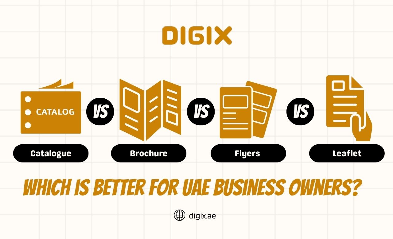 Catalogue vs Brochure vs Flyers vs Leaflet - Which is Better for UAE